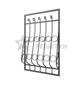 Решетка на окно дутая кованая 6-38